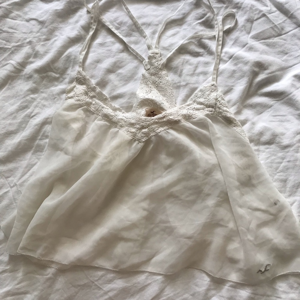 Sheer Hollister crop tank